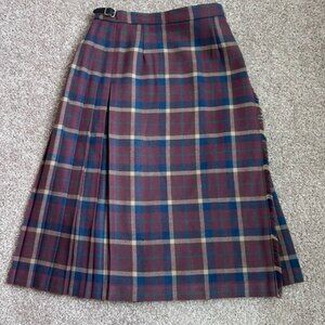 Knitwear 100% Wool Plaid Pleated Tartan Kilt Skirt Scotland